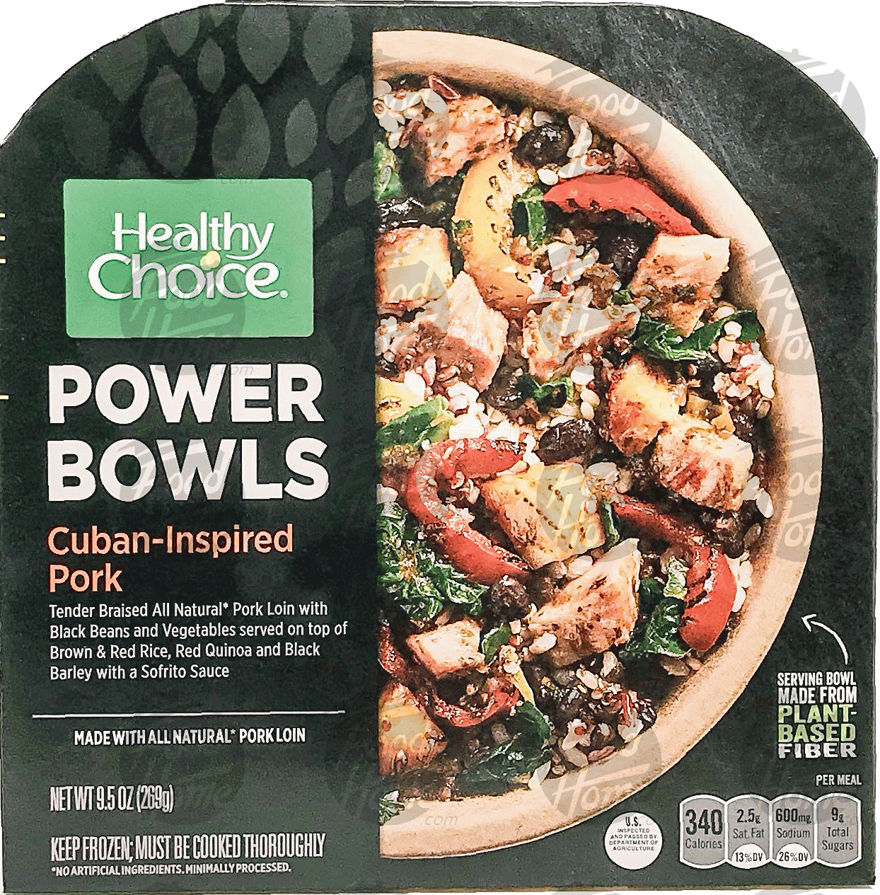 Healthy Choice Power Bowls cuban-inspired pork bowl; black beans, vegetables over rice with sofrito sauce Full-Size Picture